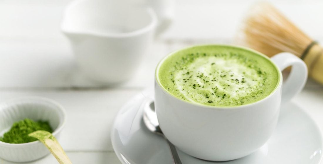 what is green tea latte made of